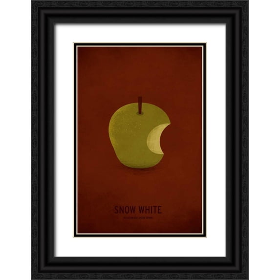 Jackson, Christian 17x24 Black Ornate Wood Framed with Double Matting Museum Art Print Titled - Snow White