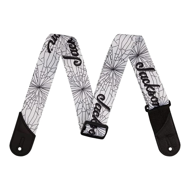 Jackson Cracked Mirror Nylon Guitar Strap - WHITE, #299-5378-003