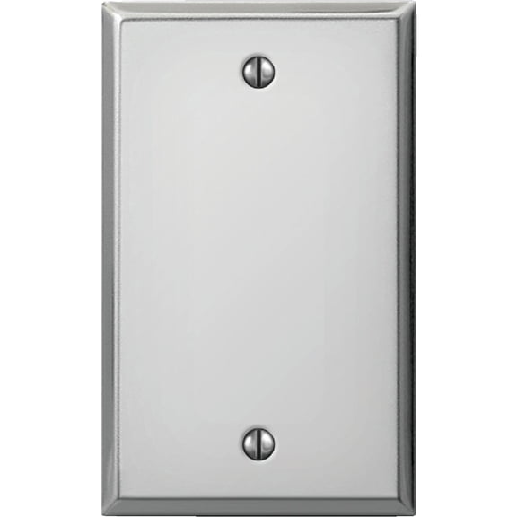 Jackson Deerfield 8CS100 Pro-Plate Steel Single Blank Wall Plate, Chrome Finish
