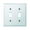 thumbnail image 1 of Jackson Beveled Glass Mirror Switch Wall Plate - 2-Gang Toggle Decorator/Rocker Plate, 1 of 1