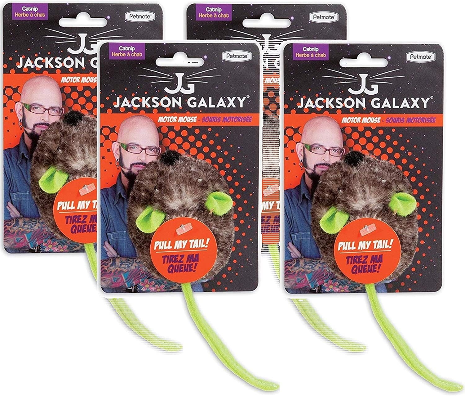 Jackson Galaxy Motor Mouse Catnip Toy Grey, Green