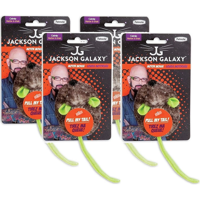 Jackson Galaxy Motor Mouse Catnip Toy Grey Green