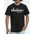 thumbnail image 1 of Jackson Guitar Logo Men'S T-shirt - Soft Cotton, Short Sleeve, Round Neck, Bohemian Style, Non Stretching Fabric - Black, 1 of 5