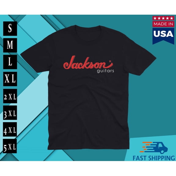 Jackson Guitars BLACK t-shirt USA MADE IN USA