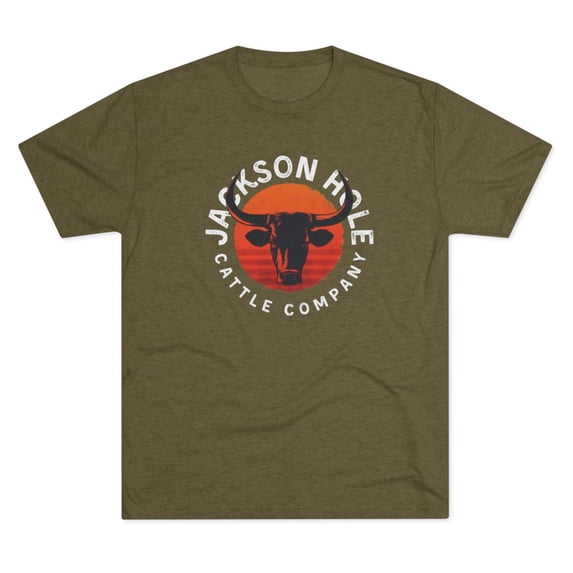 Jackson Hole Cattle Company - Unisex Tri-Blend Crew Tee