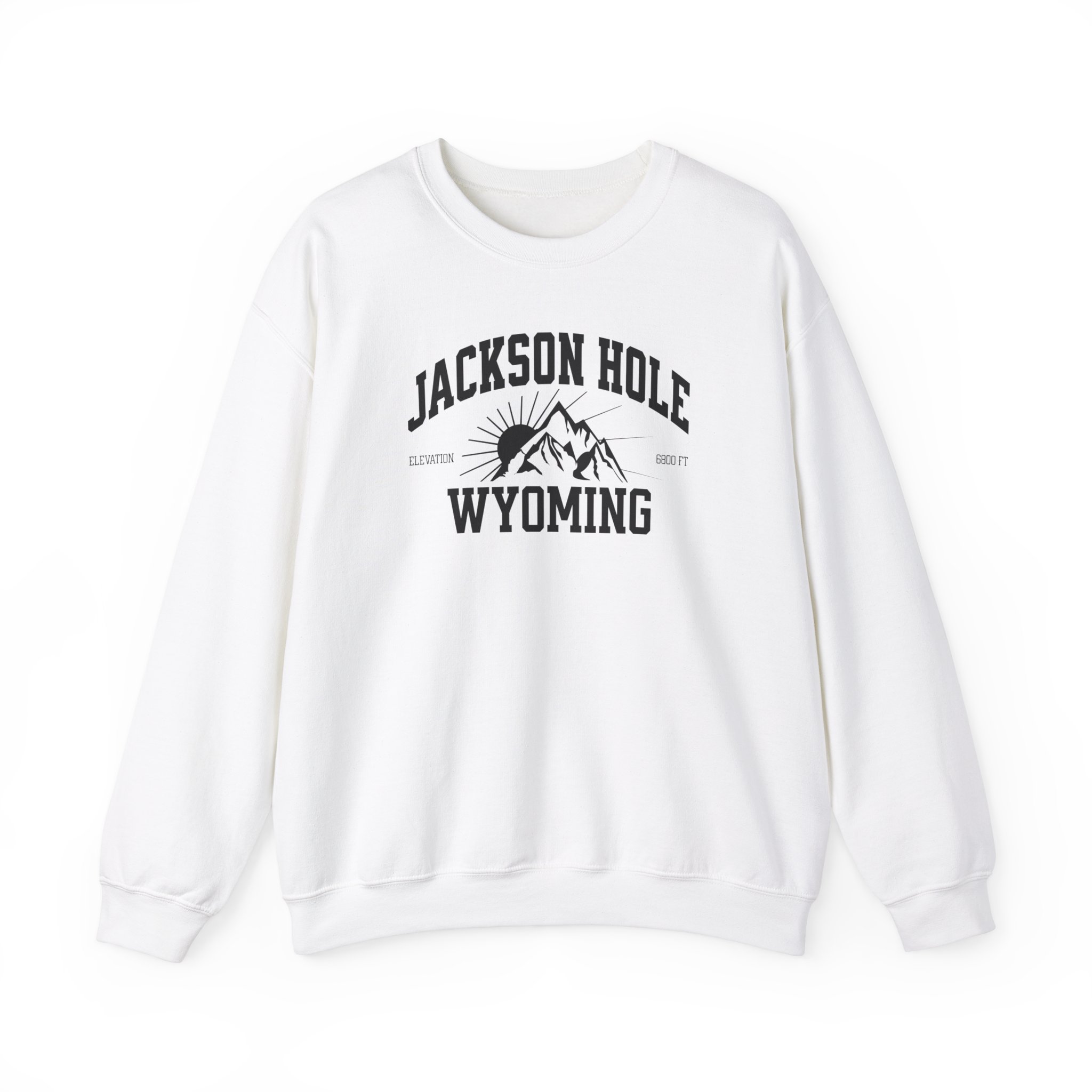 Jackson Hole Elevation Wyoming Adult Sweatshirt Crewneck Long Sleeve