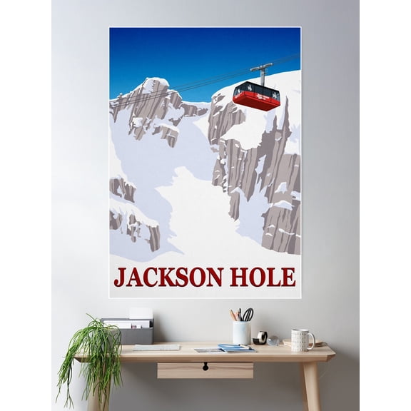 Jackson Hole Poster Wall Art, Modern Wall Decor For Living Room Bedroom, 12x18 UNFRAMED