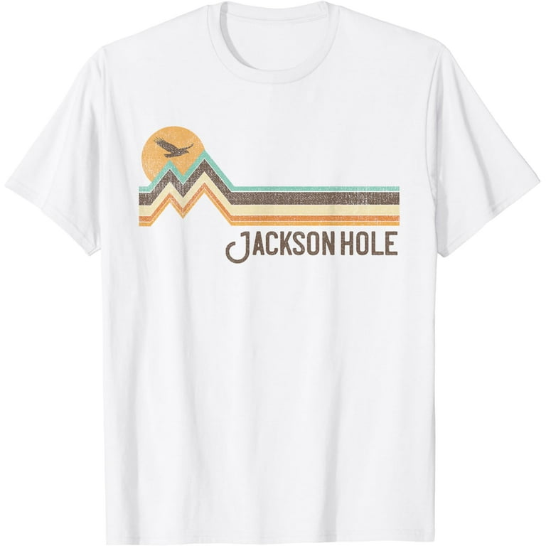 Retro Vintage Jackson Hole Wyoming T-Shirt-Distressed Shirt Retro Vintage Jackson Hole Wyoming T-Shirt-Distressed Shirt