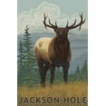thumbnail image 1 of Jackson Hole, Wyoming, Elk (12x18 Wall Art Poster, Room Decor), 1 of 3