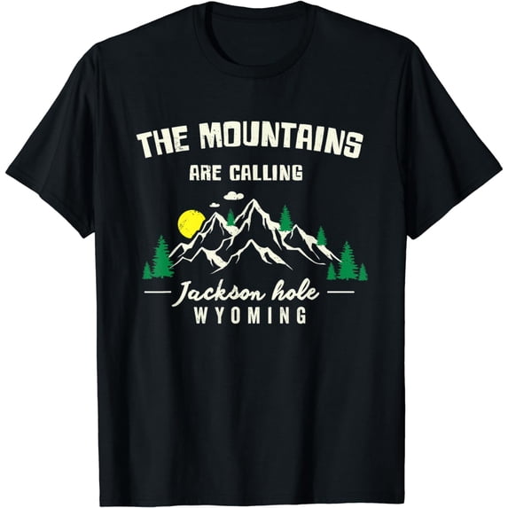 Jackson Hole Wyoming Mountains Gift Hiking Skiing Souvenir T-Shirt