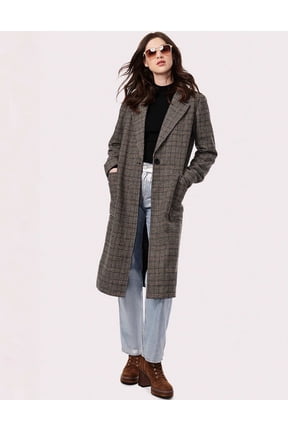 Jackson Houndstooth Wool Coat