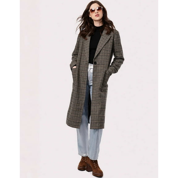 Jackson Houndstooth Wool Coat