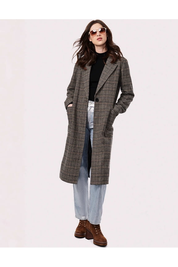 Jackson Houndstooth Wool Coat