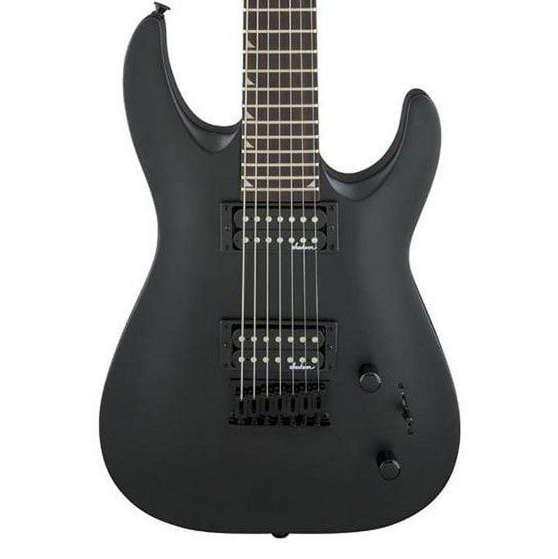 Satin Black 7-String Poplar Electric Guitar with Maple Neck