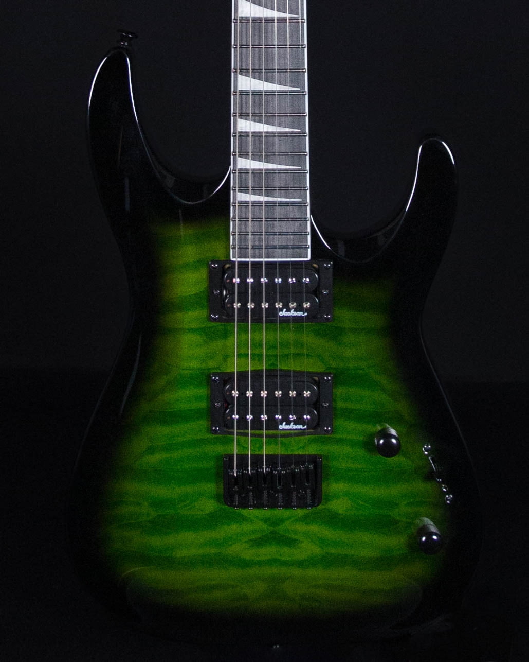 Jackson JS Series Dinky Arch Top Electric Guitar, Transparent Green Burst
