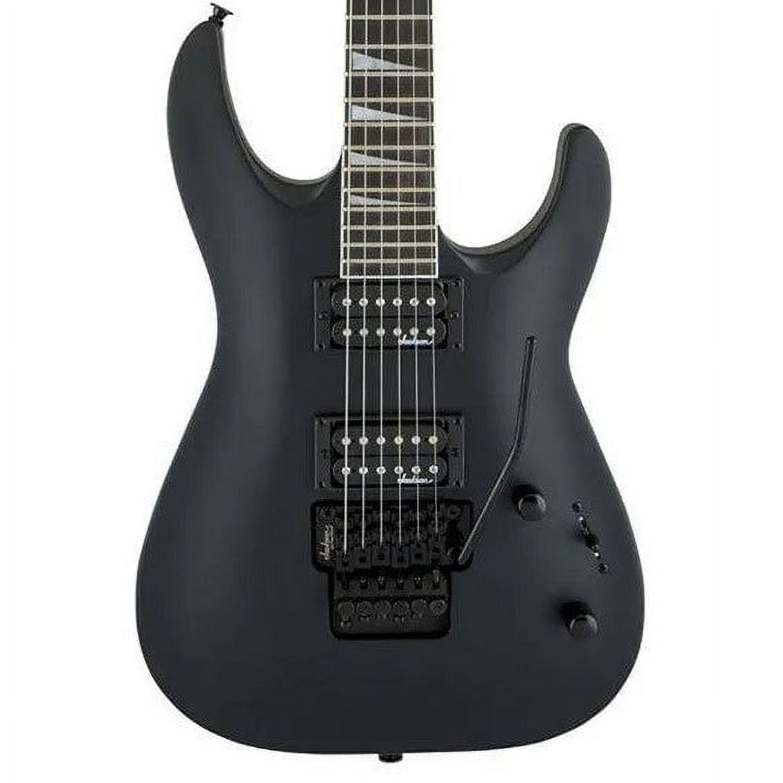 Satin Black 6-String Poplar Electric Guitar with Maple Neck