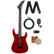 Jackson JS Series Dinky JS11 Electric Guitar - Metallic Red w/ Instrument Cable