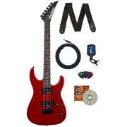 Jackson JS Series Dinky JS11 Electric Guitar - Metallic Red w/ Instrument Cable