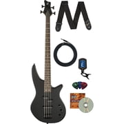 Jackson JS Series Spectra Bass JS2 Bass Guitar - Gloss Black w/ Instrument Cable