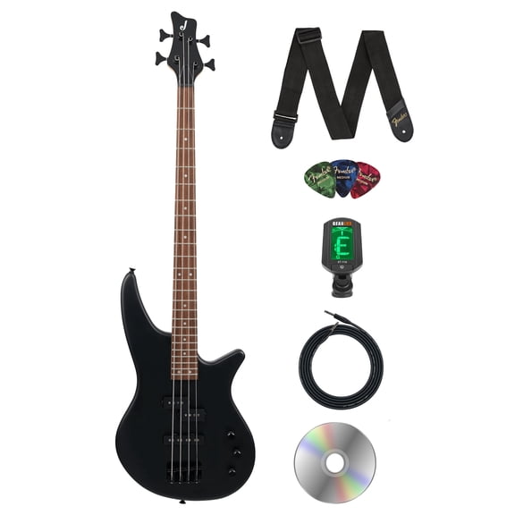 Jackson JS Series Spectra Bass JS2 Electric Bass Guitar - Satin Black w/ Tuner