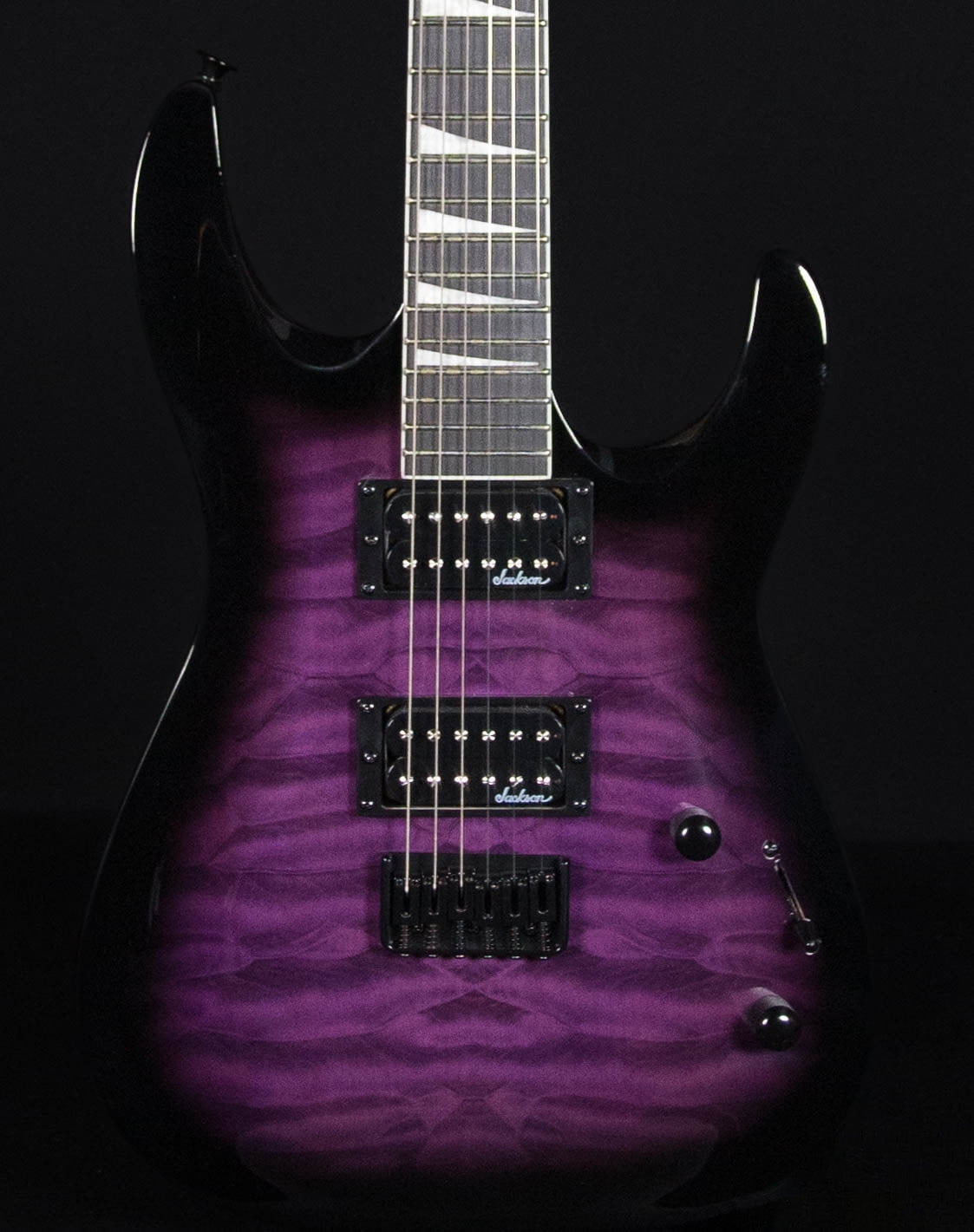 6-String Transparent Purple Burst Poplar Electric Guitar