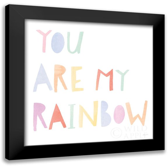 Jackson, Jenaya 12x12 Black Modern Framed Museum Art Print Titled - Lets Chase Rainbows X