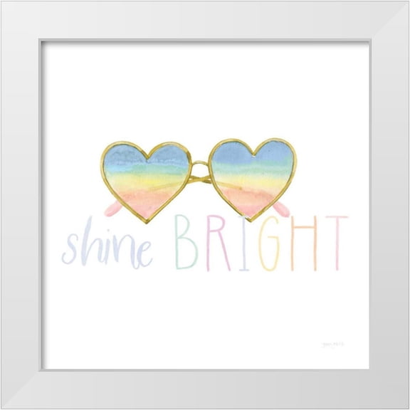 Jackson, Jenaya 12x12 White Modern Wood Framed Museum Art Print Titled - Lets Chase Rainbows XVII Sq