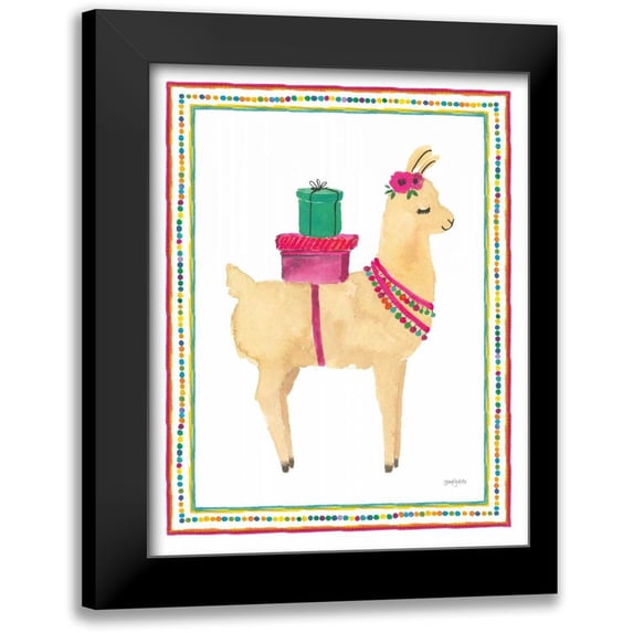 Jackson, Jenaya 12x14 Black Modern Framed Museum Art Print Titled - La La Llama I