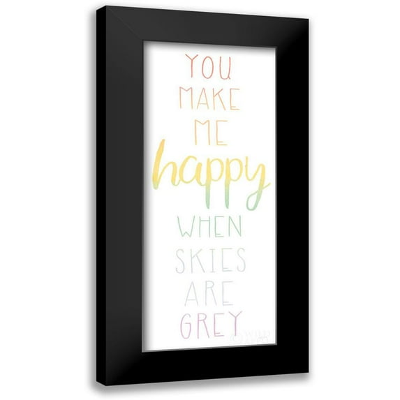 Jackson, Jenaya 12x24 Black Modern Framed Museum Art Print Titled - Lets Chase Rainbows XVI