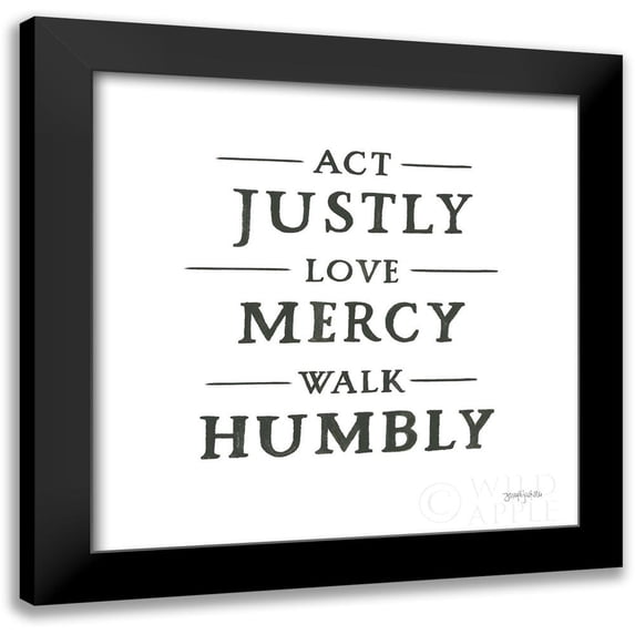 Jackson, Jenaya 15x15 Black Modern Framed Museum Art Print Titled - Scripture for Life I No Flowers