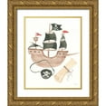 thumbnail image 1 of Jackson, Jenaya 15x18 Gold Ornate Wood Framed with Double Matting Museum Art Print Titled - Pirates IV on White, 1 of 4