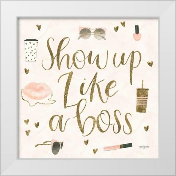 Jackson, Jenaya 26x26 White Modern Wood Framed Museum Art Print Titled - Boss Ladies VII Pink