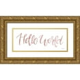 thumbnail image 1 of Jackson, Jenaya 32x15 Gold Ornate Wood Framed with Double Matting Museum Art Print Titled - Sweet Baby Girl I Pink, 1 of 4