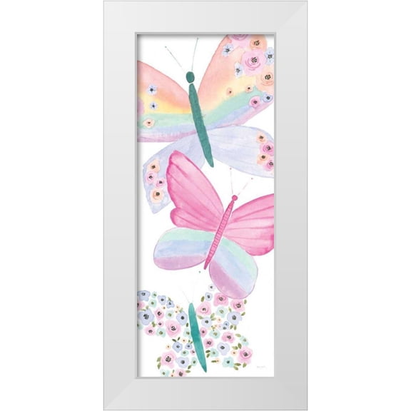 Jackson, Jenaya 8x14 White Modern Wood Framed Museum Art Print Titled - Lets Chase Rainbows XV
