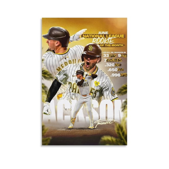 Jackson Merrill Baseball Player Poster Baseball Star Room Decoration Painting (35) Canvas Poster Wall Art Picture Prints Hanging Photo Gift Decor Home Posters Artworks 08x12inch(20x30cm)