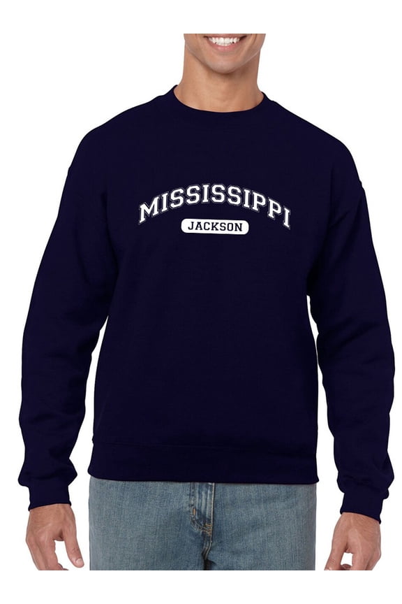 Jackson Mississippi Men Sweatshirt, Male Large