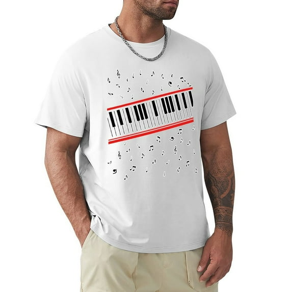 Jackson Piano Graphic Tees Men Funny Tshirts Shirts for Men Mens 3xl T Shirts Oversized Graphic Tees