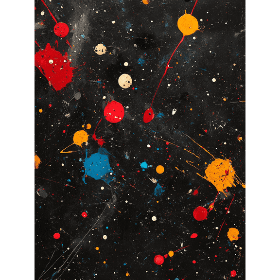 Jackson Pollock Abstract Canvas Print Minimalist Pollock Painting Wall Art