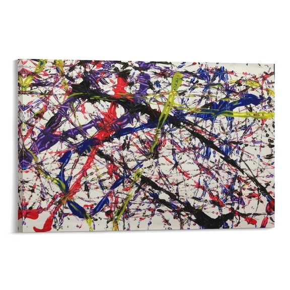 Jackson Pollock Abstract Paintings (43) Wall Art Canvas Poster Posters Art Print Wall Photo Paint Poster Hanging Picture Family Bedroom Decor Gift 08x12inch(20x30cm)