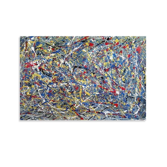 Jackson Pollock Abstract Paintings Art Poster (2) Wall Art Poster Scroll Canvas Painting Picture Living Room Decor Home 20x30inch(50x75cm)
