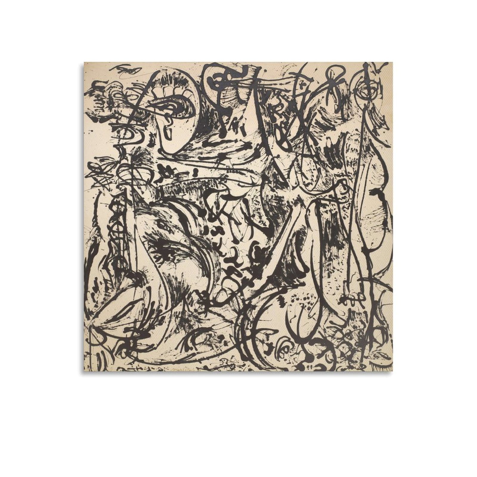 Affiche sur toile de style art abstrait moderne 40 x 60 cm, galerie d'impression peinte vintage, image murale art déco sans cadre - Maison