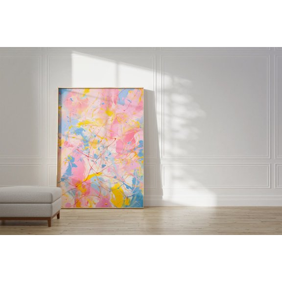 Jackson Pollock Abstract Wall Art Print, Maximalist Modern Cool Home Decor
