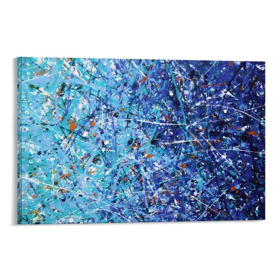Jackson Pollock Blue Poles Canvas Wall Art Canvas Wall Art Prints Poster Gifts Photo Picture Painting Posters Room Decor Home Decorative 12x18inch(30x45cm)