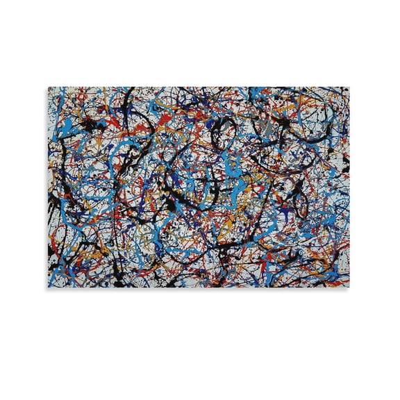 Jackson Pollock Canvas Wall Art Abstract Paintings Art Poster (3) Home Decor Poster Wall Art Hanging Picture Print Bedroom Decorative Painting Posters Room Aesthetic 08x12inch(20x30cm)