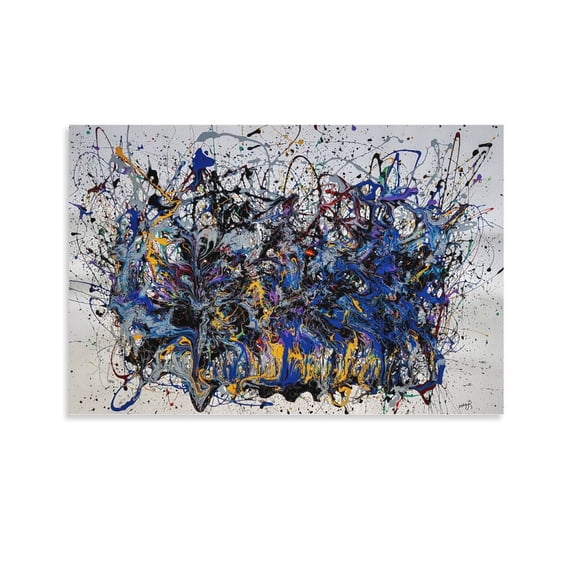 Jackson Pollock Canvas Wall Art Framed 《Reversion Style》 Print Paintings Poster Picture Print Wall Art Poster Painting Canvas Posters Artworks Gift Room Aesthetic 08x12inch(20x30cm)