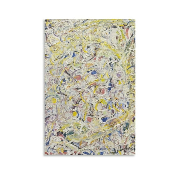 Jackson Pollock Canvas Wall Art Framed Shimmering Substance II Print Paintings Poster Home Decor Poster Wall Art Hanging Picture Print Bedroom 16x24inch(40x60cm)