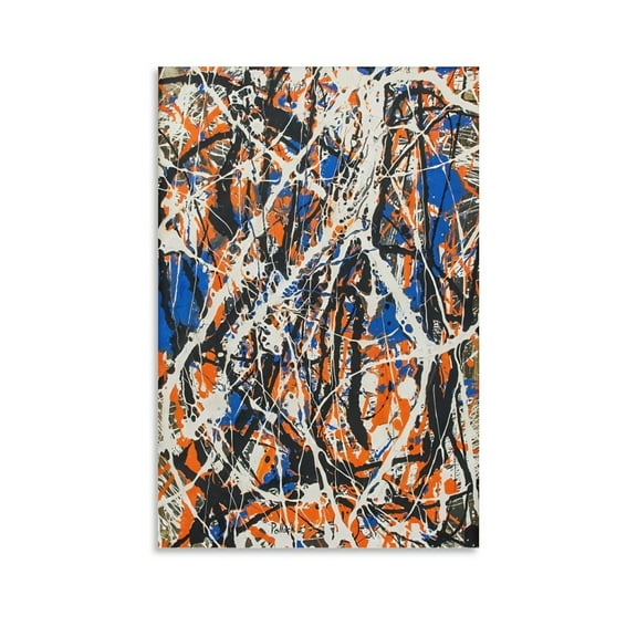 Jackson Pollock Canvas Wall Art Framed 《Untitled No.15》 Print Paintings Poster Poster Decorative Painting Canvas Wall Art Living Room Posters Bedroom Painting 20x30inch(50x75cm)