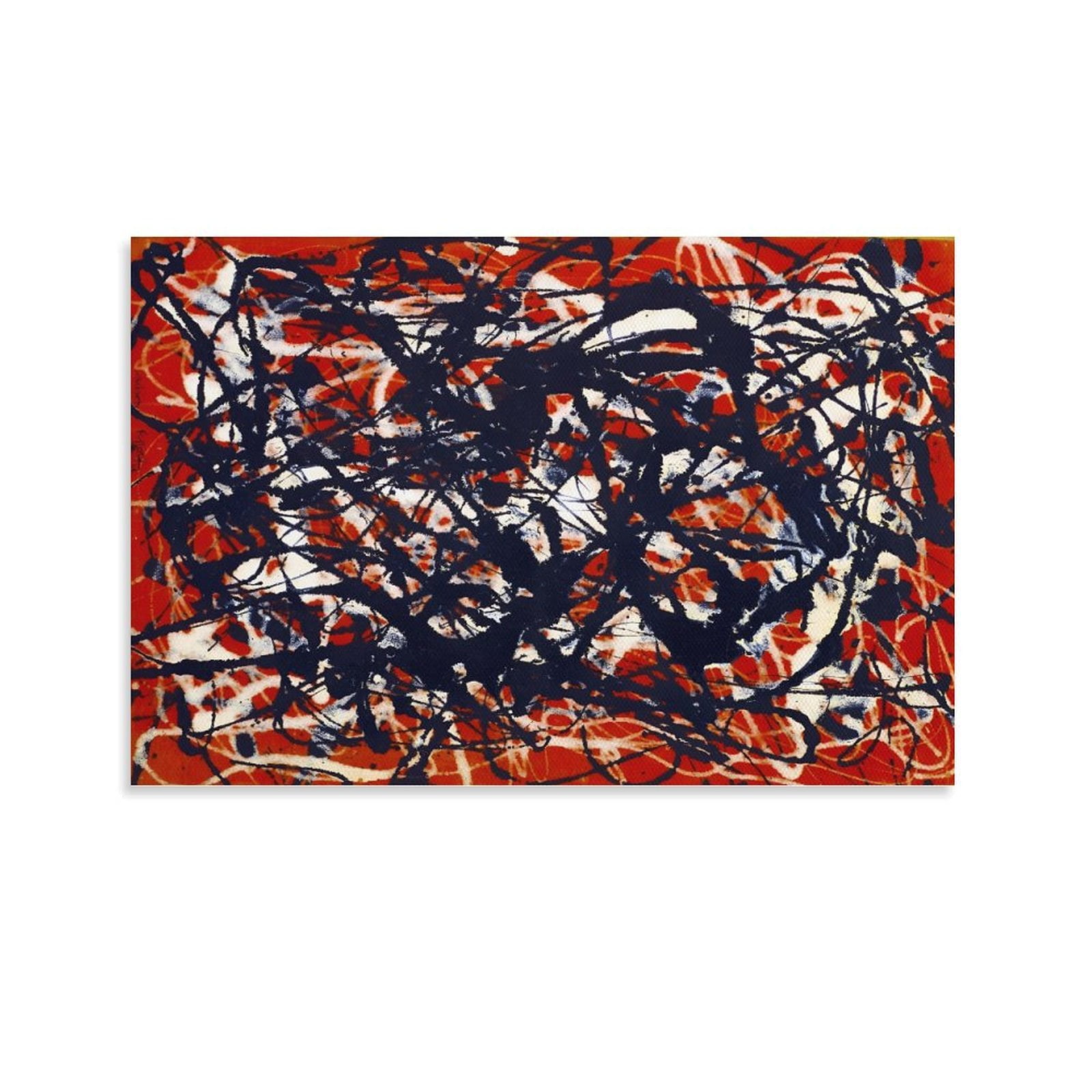 Jackson Pollock Canvas Wall Art Framed 《Untitled No.5》 Print Photo Art ...