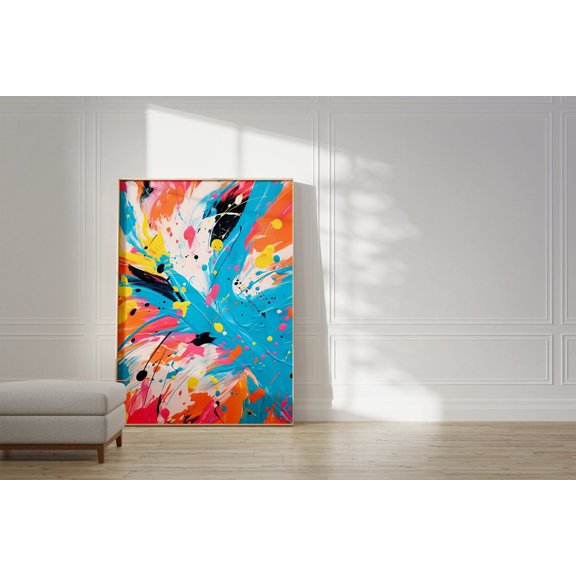 Jackson Pollock Modern Colorful Abstract Wall Art Print