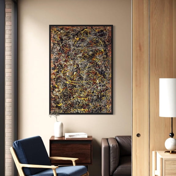 Jackson Pollock Number 5 Expressionism Modern Accent Portrait Decor Unframed Paper Print